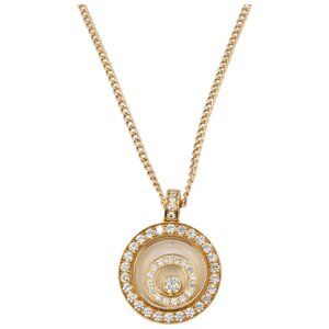 ✅ CHOPARD Happy Diamonds 18K Yellow Gold Pendant + 18K Chain ⭐ A Classic Chopard
